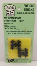 Kadee 500 HO Scale Non-Magnetic Freight Trucks Bettendorf Double Truck Pair