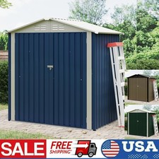6x4 FT Outdoor Storage Shed, Garden Tool Storage Shed with Double Lockable Door
