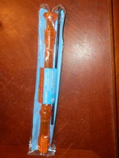 Pier One Schylling Orange Plastic Recorder w/ Cleaning Tool New in Package 12"
