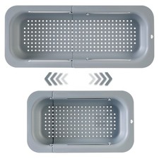 Extendable Sink Colander Strainer Basket - Wash Vegetables and Fruits, Drain ...