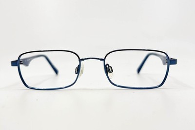 Flexon Junior Eyeglasses Frames TAURUS 424 Blue Rectangular Full Rim 46-18-130