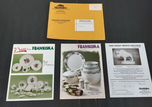Vintage Frankoma Pottery 1996 Color Catalog Dinnerware Trivets Collectibles