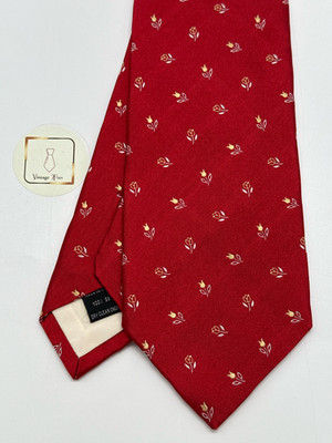 E. Marinella Naples - 100% Luxury Silk Tie - Handmade - Floral - Pristine