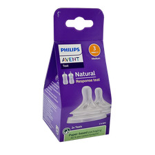 Philips Avent Natural Response Teats, 1 Month+, Flow 3, 2-Pack
