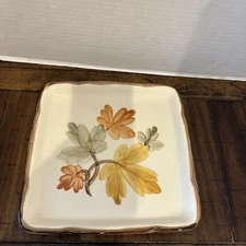 Rare — FRANCISCAN OCTOBER AUTUMN LEAVES 8 1/4" SQUARE PLATE