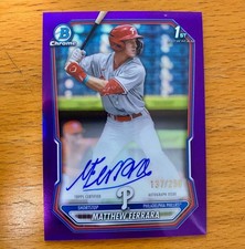 2026 Bowman Matthew Ferrara Chrome Purple Auto 1st 137/250 - Phillies