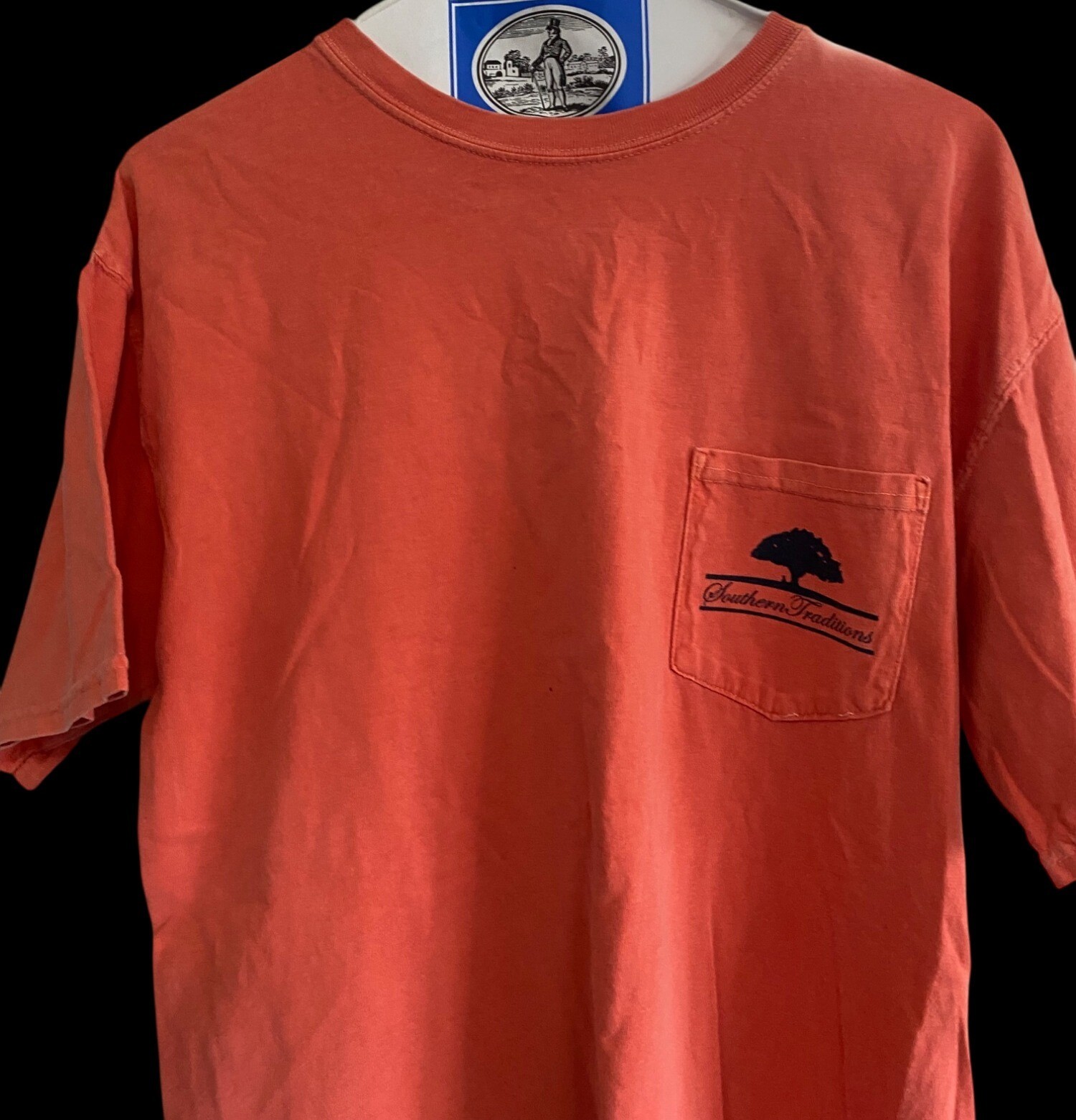 Southern Traditions Red Graphic T-Shirt With Pocket Men's L Southern Pride Biker