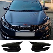 For Kia Ceed Side View Mirror Cover Bat Style Gloss Black 2012-2017