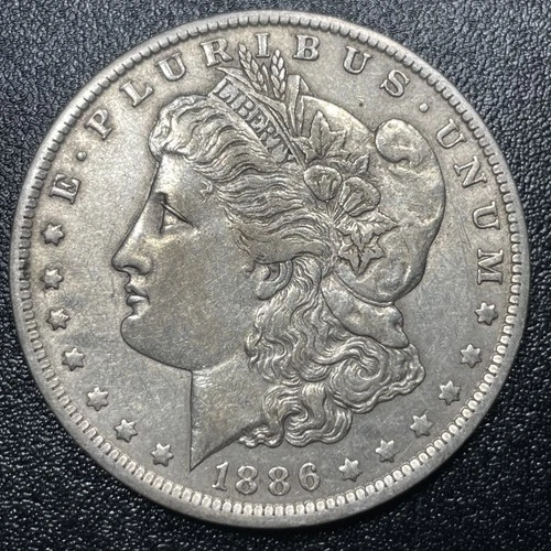 1886-O Morgan Silver Dollar $1 AU Details About Uncirculated Cleaned
