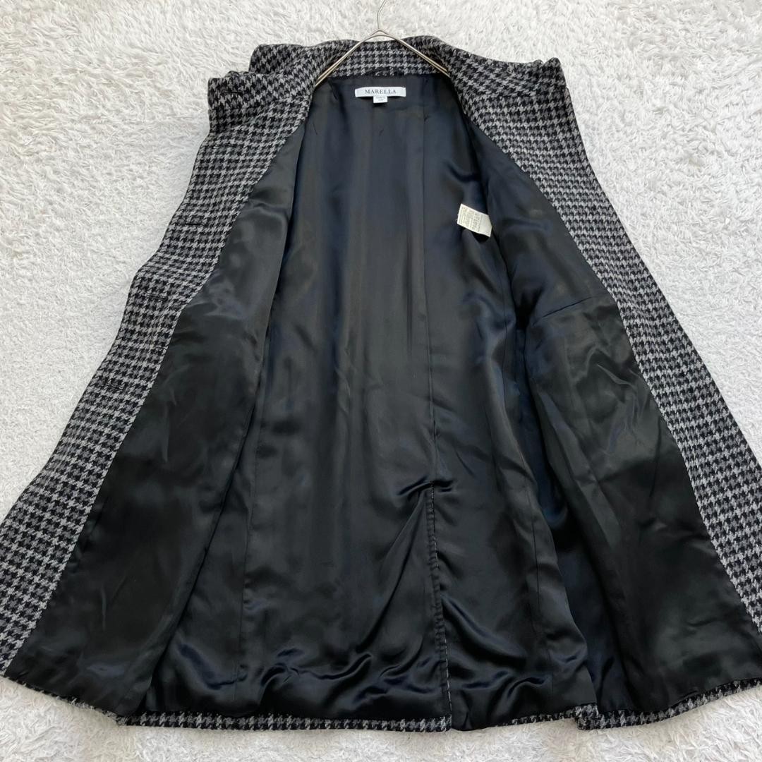 Max Mara Long Caot Houndstooth pattern Size 42 Co… - image 10