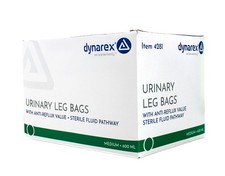 Dynarex 4281 600ML Leg Bag Medical Urine Collection Drainage 12 Ct each 5 Pack