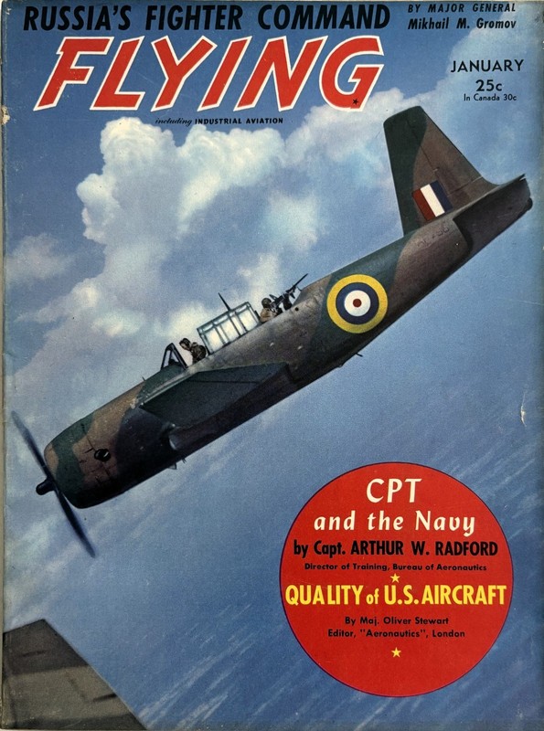 FLYING Magazine, January 1943, Military & Civil Aviation, World War II