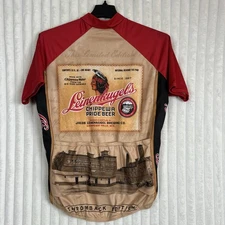 Artisan Leinenkugel's "Good as Gold" Chippewa Pride Beer cycling jersey. L