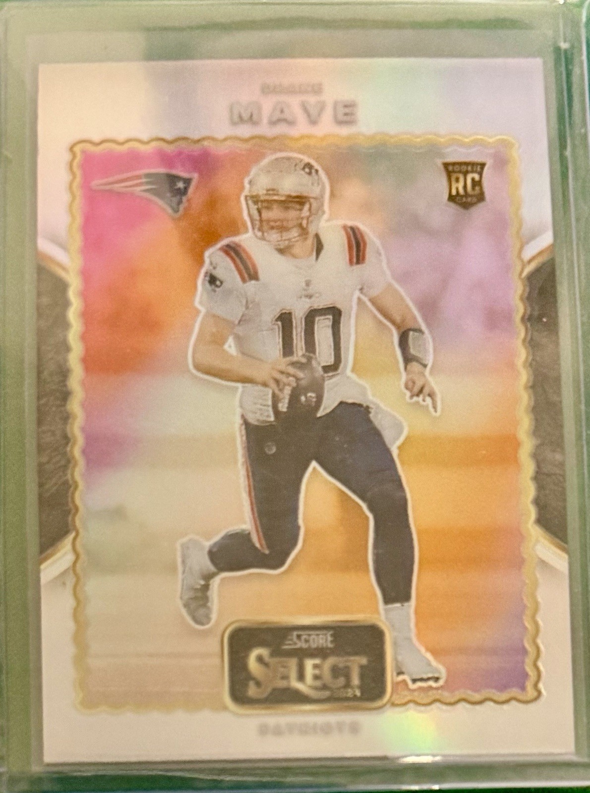 2024 Panini Select - Score Select Throwback Drake Maye #22 Silver Prizm (RC)