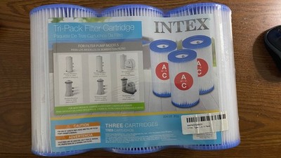Intex Filter Cartridge A or C. 3 Pack. Brand New.