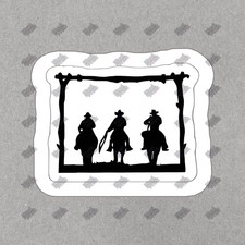 Cowboy Silhouette Vinyl Sticker Western Theme Decal for Home, Laptop, 298444