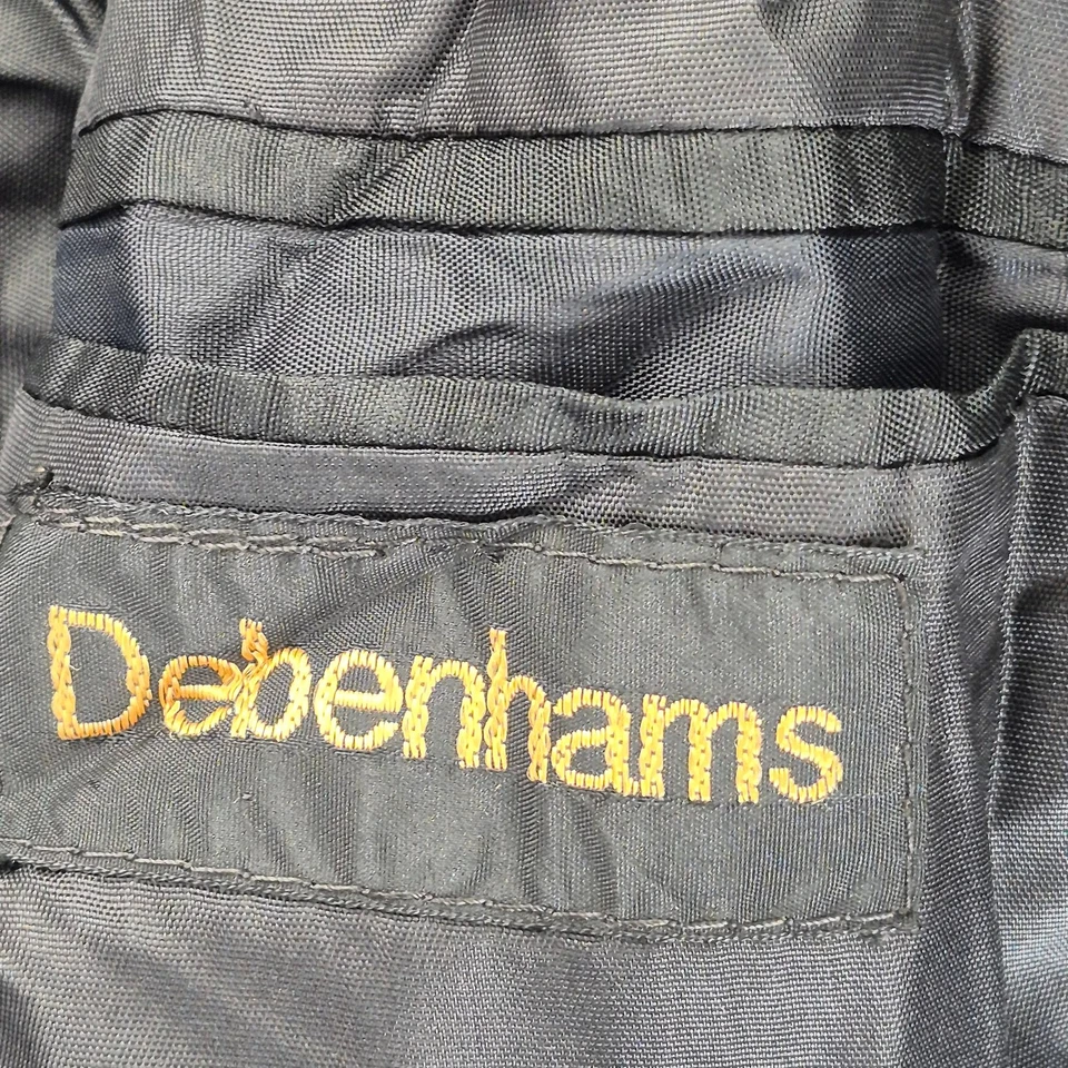 DEBENHAMS Abrigo 12 Negro Mujer Largo Mezcla de Lana Trench Smart Formal - Imagen 4 de 4