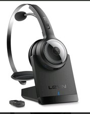 LEVN Wireless Headset, Wireless Headset with Mic for Work, AI Noise Cancelling,