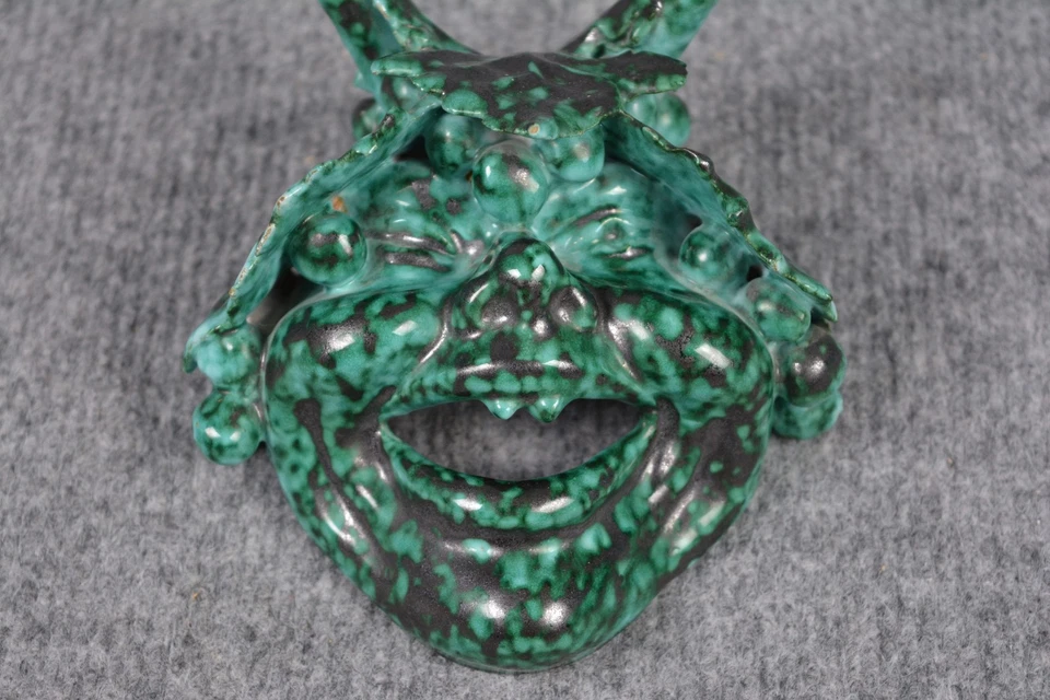 Art Deco Keramik Wandmaske Faun Dänemark 1920er Skandinavisch Groteske - Bild 3 von 4