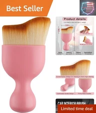 Compact Silicone Handle Soft Bristles Brush for Effortless Car Interior Cleaning