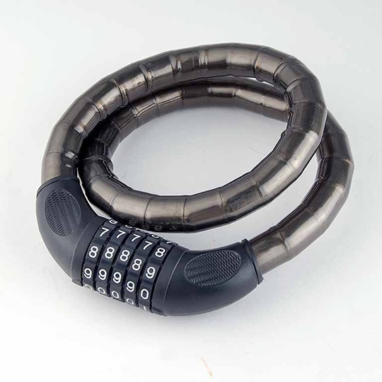 Antifurto per bici con cavo rinforzato a combinazione d18 x 0.80m nero