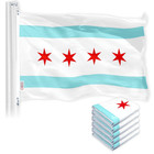 New ListingChicago City Flag 3x5 Ft 5Pack 150D Printed Polyester