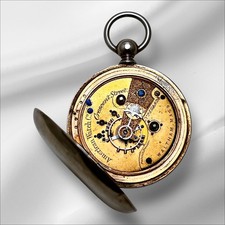 1871-2 American Watch Co Crescent St Model 1870 Transitional KW OF Pocket Watch!