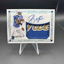 2016 Panini National Treasures Keyarris Garrett 3-color auto Patch RC 1/1 Tulsa