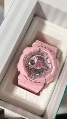 Casio Baby-G Pink Resin Analog-Digital Quartz Wristwatch World Time 100m