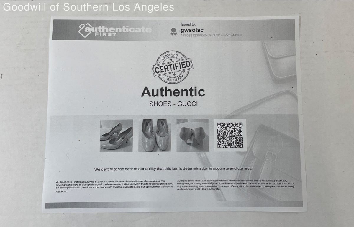 Authenticated Vintage Gucci Women's Cream Leather D'Orsay Pointed Toe EU 38.5 thumbnail 8