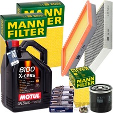MANN INSPEKTIONSPAKET+5L MOTUL 5W-40 MOTORÖL passend für NISSAN X-TRAIL T30 2.0