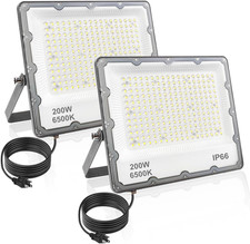 200w Led Flood Lights - 20000lm Outdoor Security Lights 2 Pack Ip66 Waterproo 200w Led Flood Lights - 20000lm Outdoor Security Lights 2 Pack Ip66 Waterproo