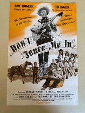Don't Fence Me In Pressbook 1945 Roy Rogers, 'Gabby' Hayes, Dale Evans, rare!