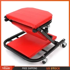 6 Wheel Foldable Mechanics Z Creeper Seat Rolling Chair Garage Work Stool 300Lbs