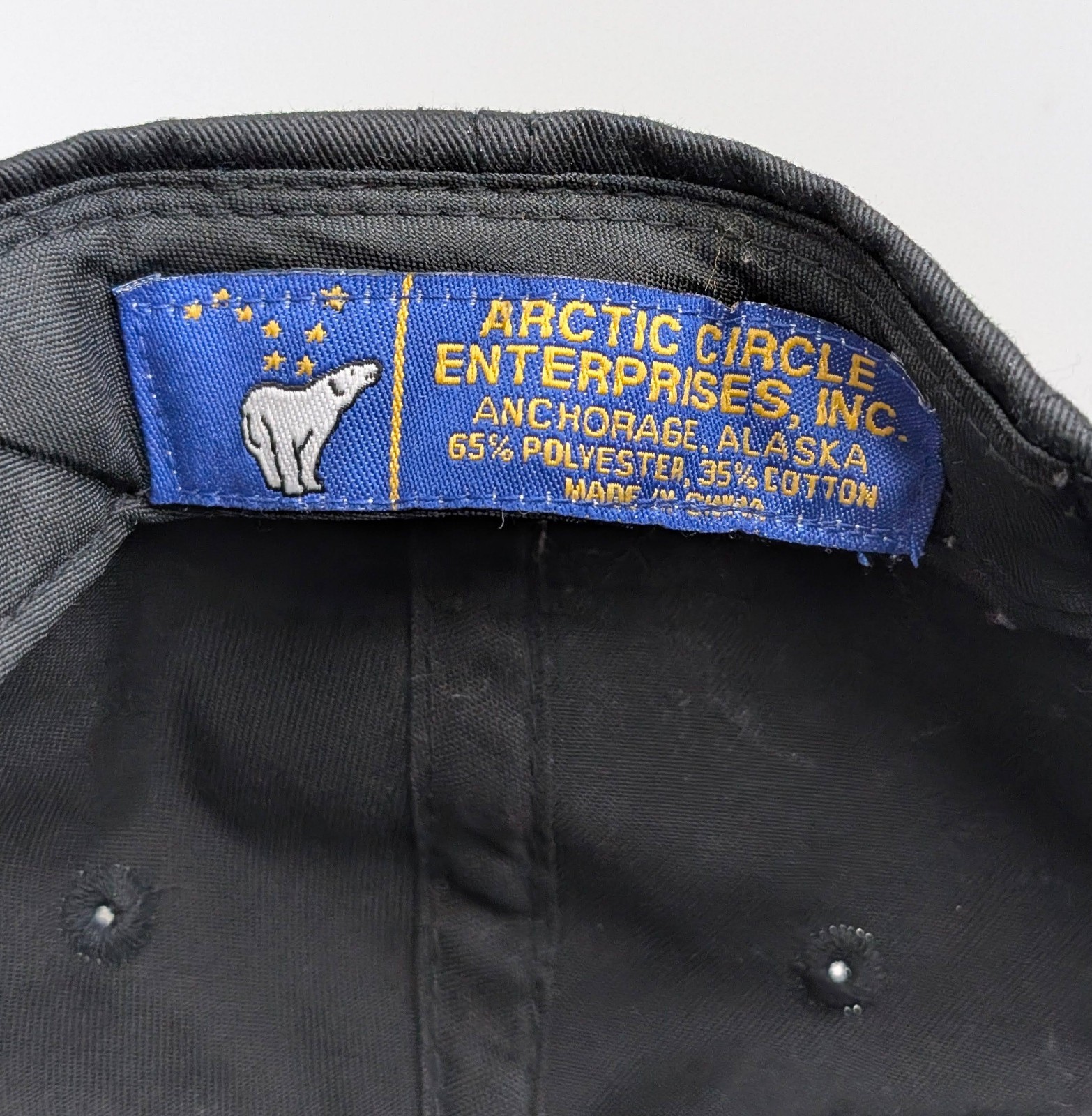 Alaska USA Embroidered Eagle Hat Arctic Circle Made In USA Snapback Black Cap