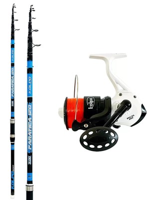 Combo Pêche Surf Casting SERT - Canne CARPA 3504 3.5m + Moulinet AKA 501 (CMB002)