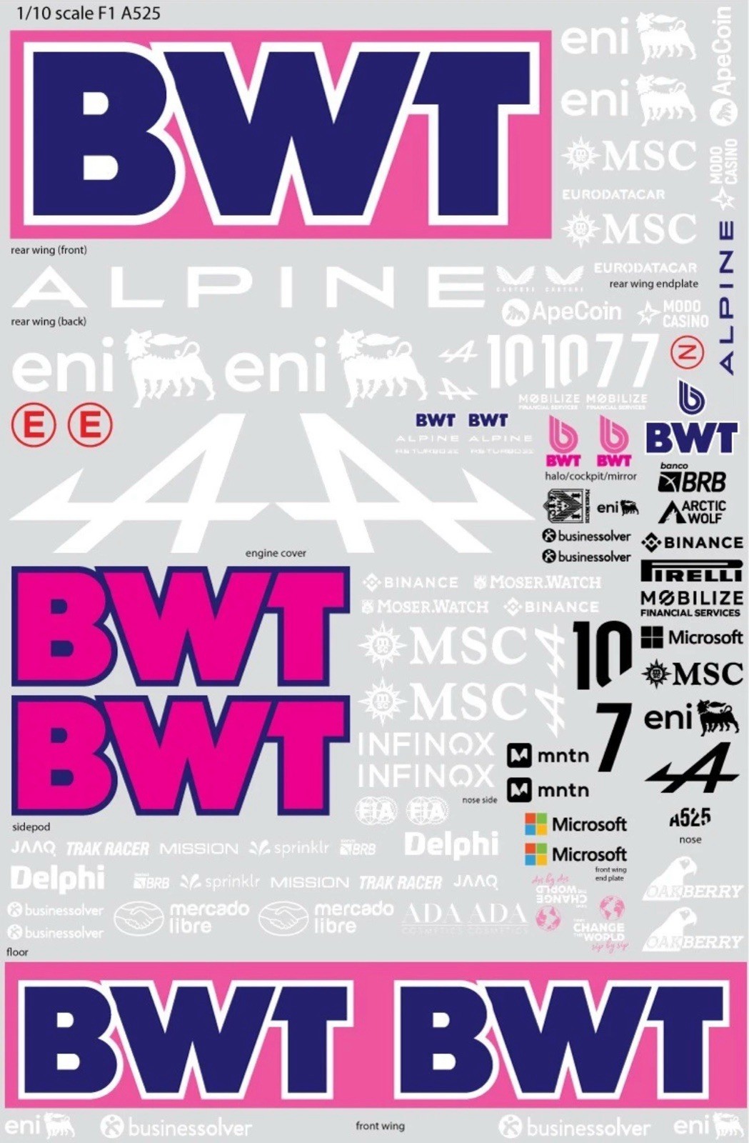 Clear Vinyl Sticker Sheet