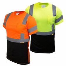 50 Pcs Wholesale Hi Vis T Shirt ANSI Class 3 Safety Short Sleeve -BFS8511/12