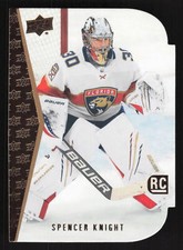 2021-22 Upper Deck #RDT-3 Spencer Knight Rookie Die Cut Tribute Card TCCCX