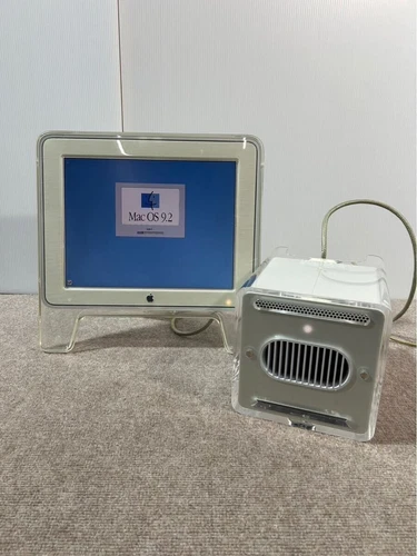 Apple Power Mac G4 Cube M7886 Desktop with Monitor, Keyboard, Speakers, AC Adapt