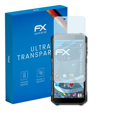 atFoliX 3x Displayschutzfolie für Ulefone Armor X3 Schutzfolie klar Folie