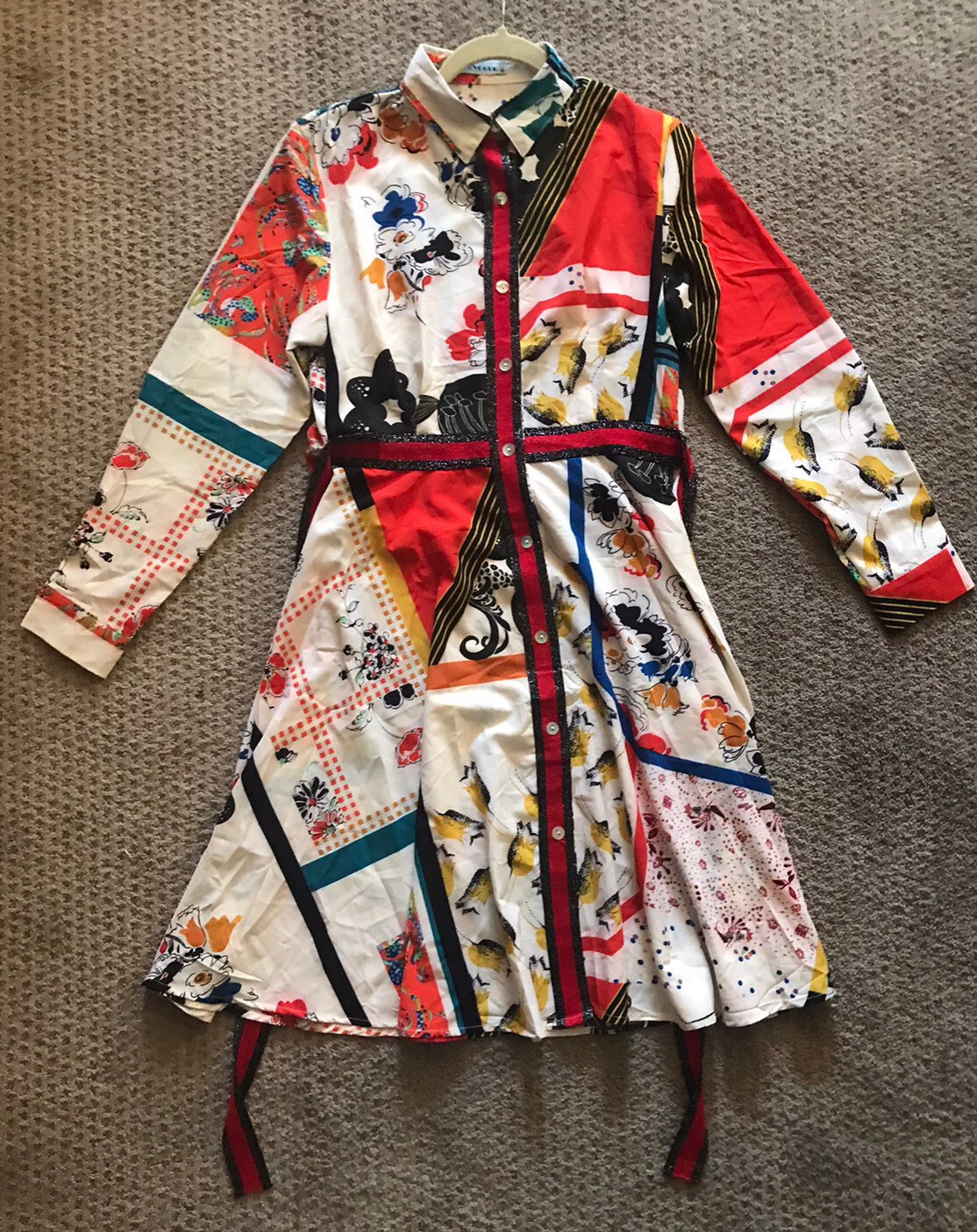 So Vogue Women’s Button-Up Collared Patterned Shi… - image 2