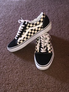 mens vans old skool checkerboard