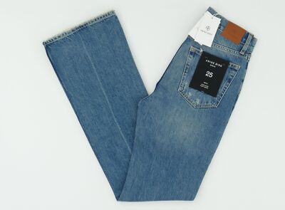 Anine Bing Damen Jeans Bryn High Rise Easy Boot W30 blau stone used Bootcut NEU