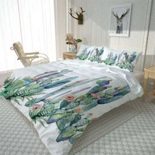 Cactus Are Thriving Look Good 3D Quilt Duvet Doona Cover Set Pillow case Print