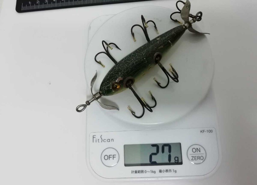 Rare Heddon Dowagiac 150 minnow 27g wood Old Lure Ship From Rare Heddon Dowagiac 150 minnow 27g wood Old Lure Ship From