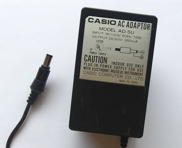 casio adapter 9v