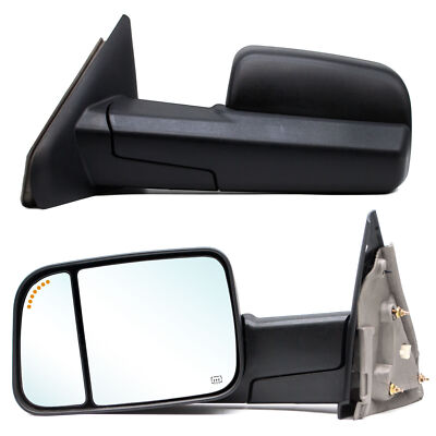 Pair Set Towing Mirrors For 2002-08 Ram 1500/03-09 2500 3500 Power Heated LH+RH