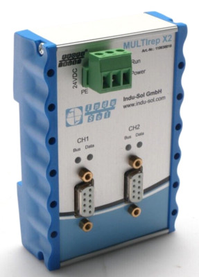 Indu-Sol PROFIBUS Repeater MULTIrep X2 | 110030010
