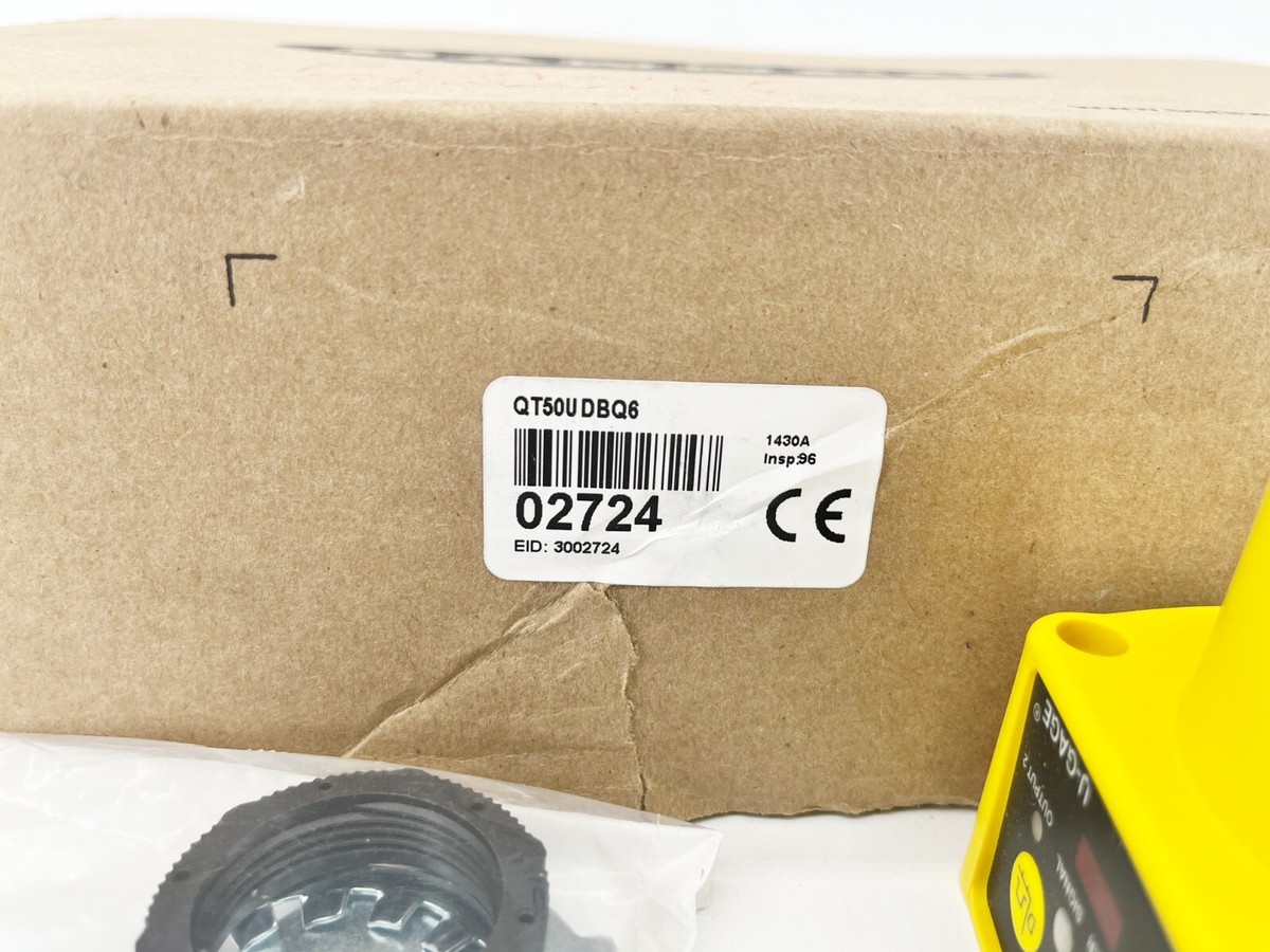 New Banner Engineering QT50UDBQ6 Ultrasonic Proximity Sensor 02724